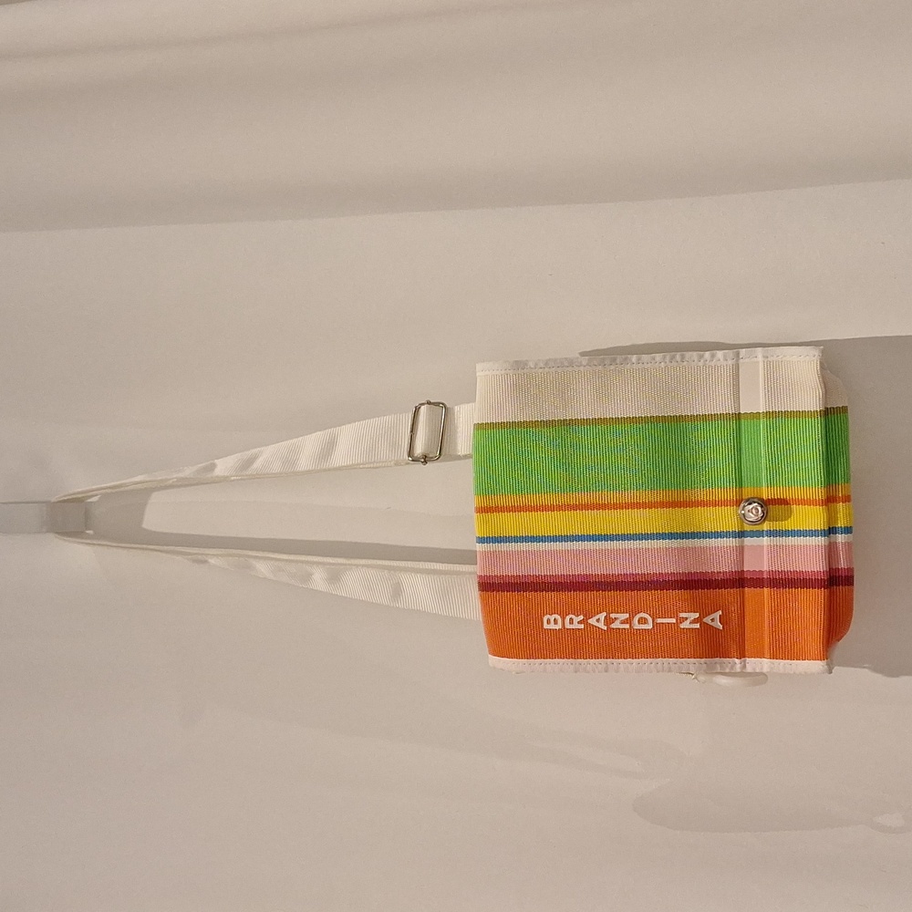 Brandina Italy Multi Color Striped crossbody bag